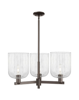 Arcadia Three Light Pendant in Oil Rubbed Bronze (405|7163CROBG5598CL)