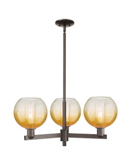 Arcadia Three Light Pendant in Oil Rubbed Bronze (405|7163CROBG4838AM)