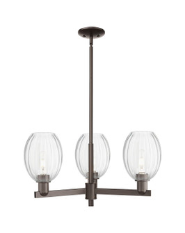 Arcadia Three Light Pendant in Oil Rubbed Bronze (405|7163CROBG4596CL)