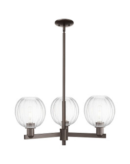 Arcadia Three Light Pendant in Oil Rubbed Bronze (405|7163CROBG4587CL)