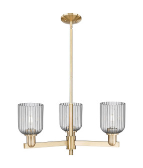 Arcadia Three Light Flush Mount in Champagne Bronze (405|7163CRCBG5595SM)