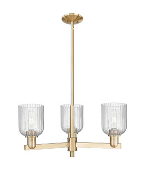 Arcadia Three Light Flush Mount in Champagne Bronze (405|7163CRCBG5595SDY)