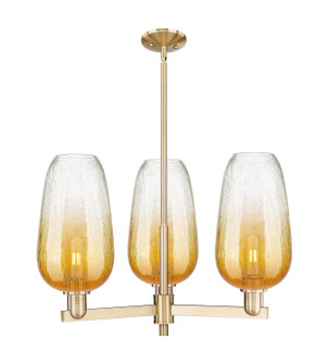 Arcadia Three Light Flush Mount in Champagne Bronze (405|7163CRCBG4847AM)