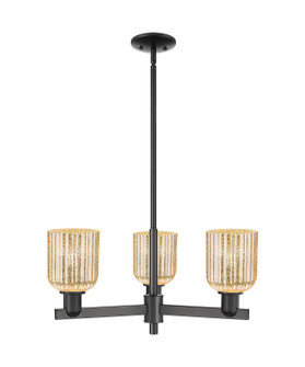 Arcadia Three Light Pendant in Matte Black (405|7163CRBKG5595ME)