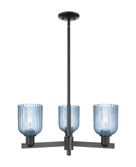 Arcadia Three Light Pendant in Matte Black (405|7163CRBKG5595BL)