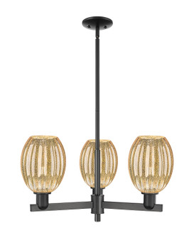 Arcadia Three Light Pendant in Matte Black (405|7163CRBKG4596ME)