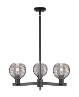 Arcadia Three Light Pendant in Matte Black (405|7163CRBKG12136SM)
