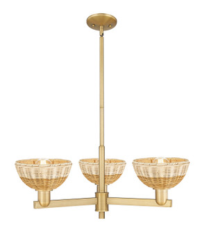 Arcadia Three Light Pendant in Brushed Brass (405|7163CRBBNBD275NAT)