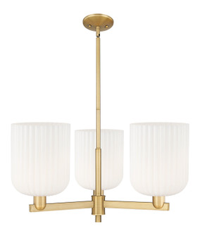 Arcadia Three Light Pendant in Brushed Brass (405|7163CRBBG5598GWH)