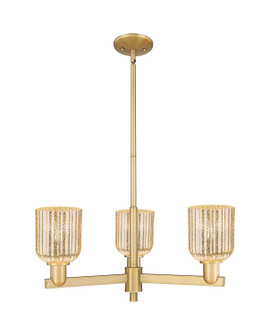 Arcadia Three Light Pendant in Brushed Brass (405|7163CRBBG5595ME)