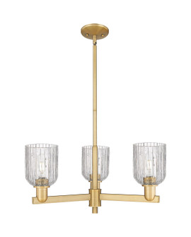 Arcadia Three Light Pendant in Brushed Brass (405|7163CRBBG5595CL)