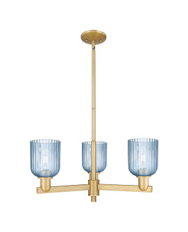 Arcadia Three Light Pendant in Brushed Brass (405|7163CRBBG5595BL)