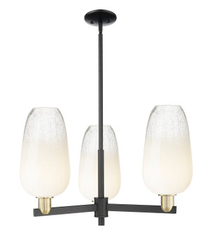 Arcadia Three Light Pendant in Black Antique Brass (405|7163CRBABG4847OP)