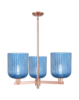 Arcadia Three Light Pendant in Antique Copper (405|7163CRACG5598BL)