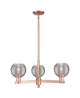 Arcadia Three Light Pendant in Antique Copper (405|7163CRACG12136CL)