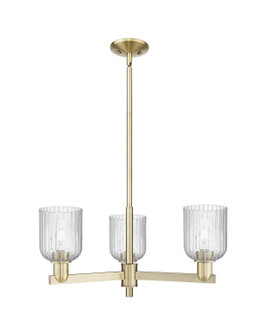 Arcadia Three Light Pendant in Antique Brass (405|7163CRABG5595SDY)