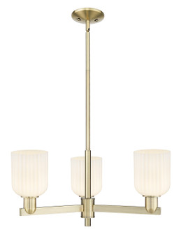 Arcadia Three Light Pendant in Antique Brass (405|7163CRABG5595GWH)
