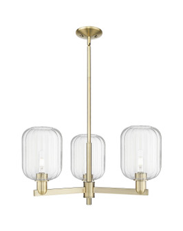 Arcadia Three Light Pendant in Antique Brass (405|7163CRABG4607CL)