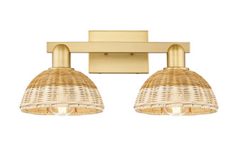 Arcadia Two Light Bath Vanity in Satin Gold (405|7162WSGNBD275NAT)