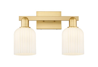 Arcadia Two Light Bath Vanity in Satin Gold (405|7162WSGG5595GWH)