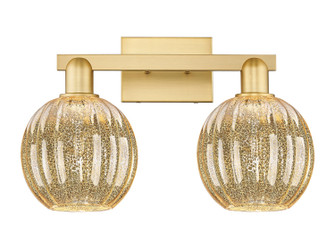 Arcadia Two Light Bath Vanity in Satin Gold (405|7162WSGG4587ME)