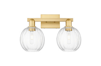 Arcadia Two Light Bath Vanity in Satin Gold (405|7162WSGG4587CL)