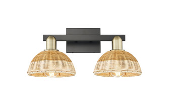Arcadia Two Light Bath Vanity in Black Antique Brass (405|7162WBABNBD275NAT)