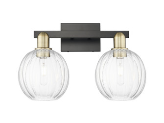 Arcadia Two Light Bath Vanity in Black Antique Brass (405|7162WBABG4587CL)