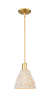 Arcadia One Light Mini Pendant in Satin Gold (405|7161SSGNBD75NAT)