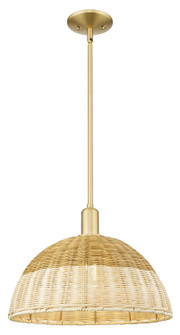 Arcadia One Light Mini Pendant in Satin Gold (405|7161SSGNBD216NAT)