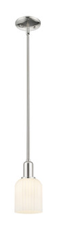 Arcadia One Light Mini Pendant in Polished Nickel (405|7161SPNG5595GWH)