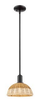 Arcadia One Light Mini Pendant in Matte Black (405|7161SBKNBD29NAT)