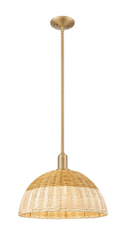 Arcadia One Light Mini Pendant in Brushed Brass (405|7161SBBNBD216NAT)