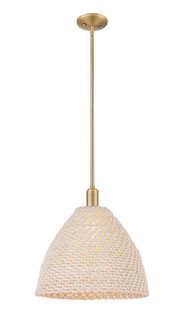 Arcadia One Light Mini Pendant in Brushed Brass (405|7161SBBNBD16NAT)