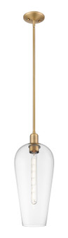 Arcadia One Light Mini Pendant in Brushed Brass (405|7161SBBG4568CL)