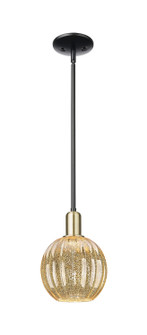 Arcadia One Light Mini Pendant in Black Antique Brass (405|7161SBABG4587ME)