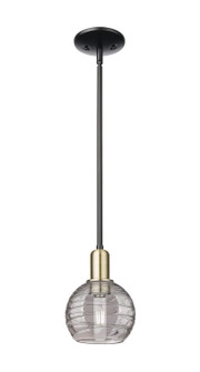 Arcadia One Light Mini Pendant in Black Antique Brass (405|7161SBABG12136CL)