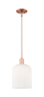 Arcadia One Light Mini Pendant in Antique Copper (405|7161SACG5598GWH)