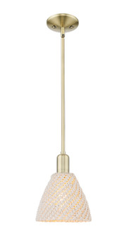 Arcadia One Light Mini Pendant in Antique Brass (405|7161SABNBD75NAT)