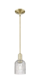 Arcadia One Light Mini Pendant in Antique Brass (405|7161SABG5595CL)
