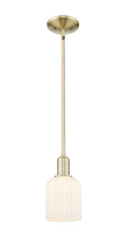 Arcadia One Light Mini Pendant in Antique Brass (405|7161SABG5595GWH)