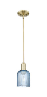 Arcadia One Light Mini Pendant in Antique Brass (405|7161SABG5595BL)