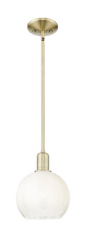 Arcadia One Light Mini Pendant in Antique Brass (405|7161SABG4838OP)