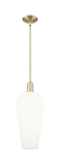 Arcadia One Light Mini Pendant in Antique Brass (405|7161SABG4568WH)