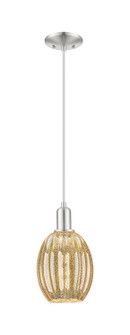 Arcadia One Light Mini Pendant in Brushed Satin Nickel (405|7161PSNG4596ME)