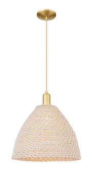 Arcadia One Light Pendant in Satin Gold (405|7161PSGNBD16NAT)