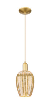 Arcadia One Light Mini Pendant in Satin Gold (405|7161PSGG4576ME)