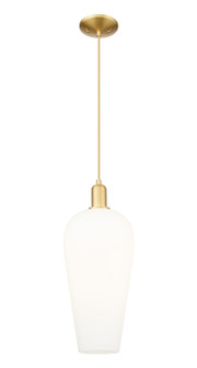 Arcadia One Light Mini Pendant in Satin Gold (405|7161PSGG4568WH)