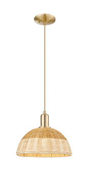 Arcadia One Light Mini Pendant in Champagne Bronze (405|7161PCBNBD212NAT)