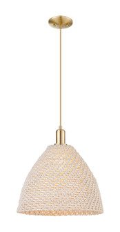 Arcadia One Light Mini Pendant in Champagne Bronze (405|7161PCBNBD16NAT)